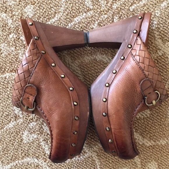 Earthies Studded Platform Chunky Heel Leather Mule - Picture 4 of 6